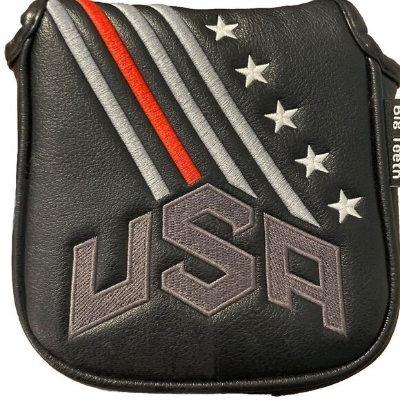 Big Teeth USA Mallet Putter Head Cover & Lob Wedge, 4 Iron 5 Iron Head Covers - Picture 3 of 6